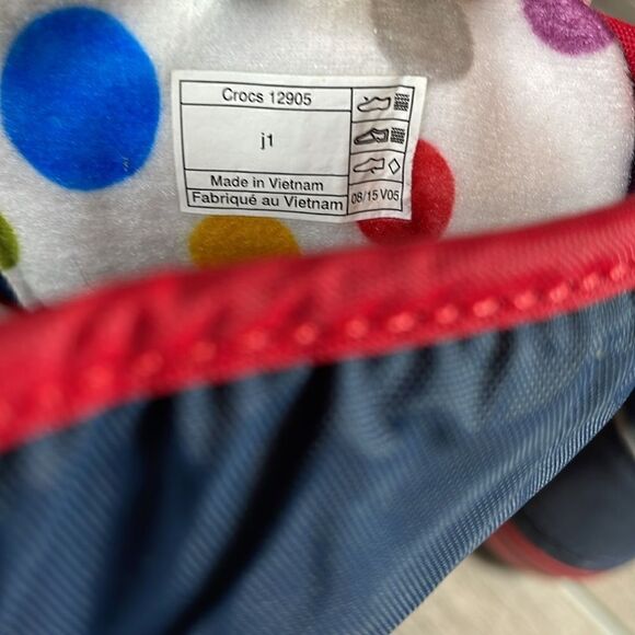NEW Crocs Crocband II.5 Gust Navy Blue Red Little Boy Sz 1 Relaxed Fit Snow Boot - Picture 6 of 11